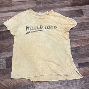 yellow band tee- worn look